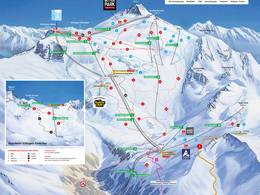 Trail map Hintertux Glacier (Hintertuxer Gletscher)