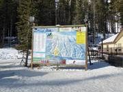 Slope map in the Mt. Norquay ski area