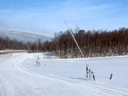 Snowmaking with lances in Ramundberget