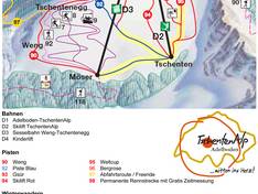 Trail map TschentenAlp – Adelboden
