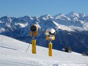 Snowmaking in the Crans-Montana ski area