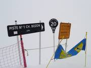 Detailed slope signage