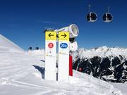 Slope signage in the ski area