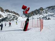 High-performance snow cannon at Belvedere