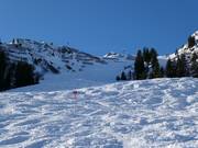 Ski route at the Versettla gondola