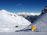 Snow lance in the ski area