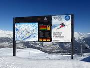 Slope map in the ski area at the mountain station