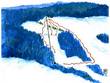 Trail map of the ski resort Čihadlo