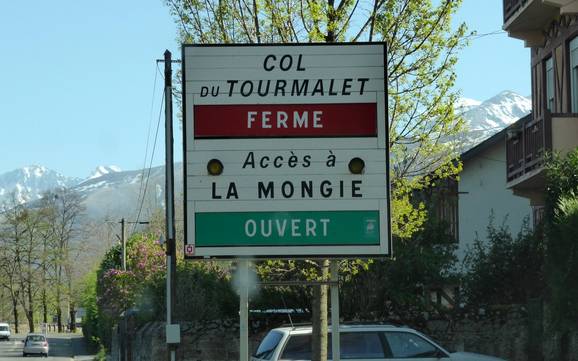 Argelès-Gazost: access to ski resorts and parking at ski resorts – Access, Parking Grand Tourmalet/Pic du Midi – La Mongie/Barèges