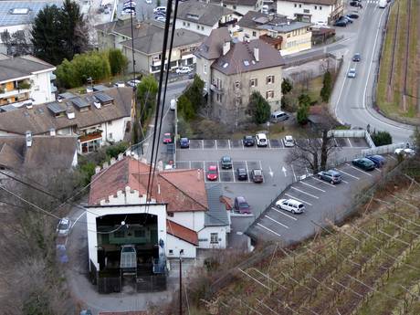 Merano and Environs: access to ski resorts and parking at ski resorts – Access, Parking Vigiljoch (Monte San Vigilio) – Lana