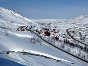 View of the accommodations in Riksgränsen