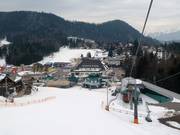 View of the accommodations at the ski resort