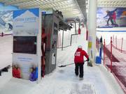 Friendly staff at the entrance to the platter lift
