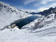 Breath-taking view from slope No. 13 to the the Hochwurtenspeicher