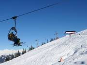 The two chairlifts in the Goldeck ski area