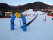 Practice slope with conveyor belt