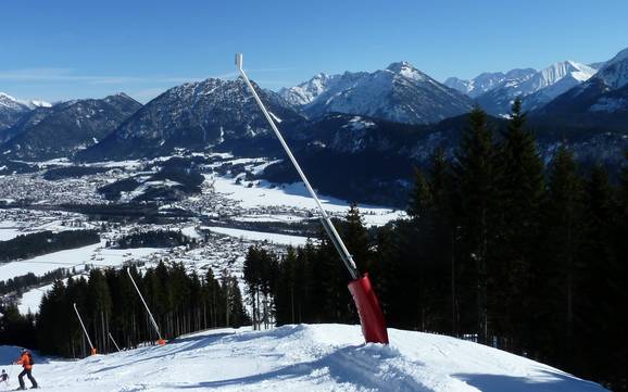 Snow reliability Naturparkregion Reutte – Snow reliability Hahnenkamm – Höfen/Reutte
