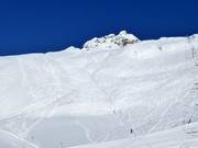 Freeride terrain in the Lauchernalp ski area