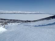 View from the ski area of Lake Torneträsk