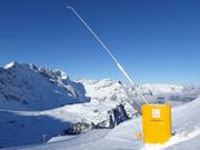 Snowmaking with lances between Stand and Trübsee
