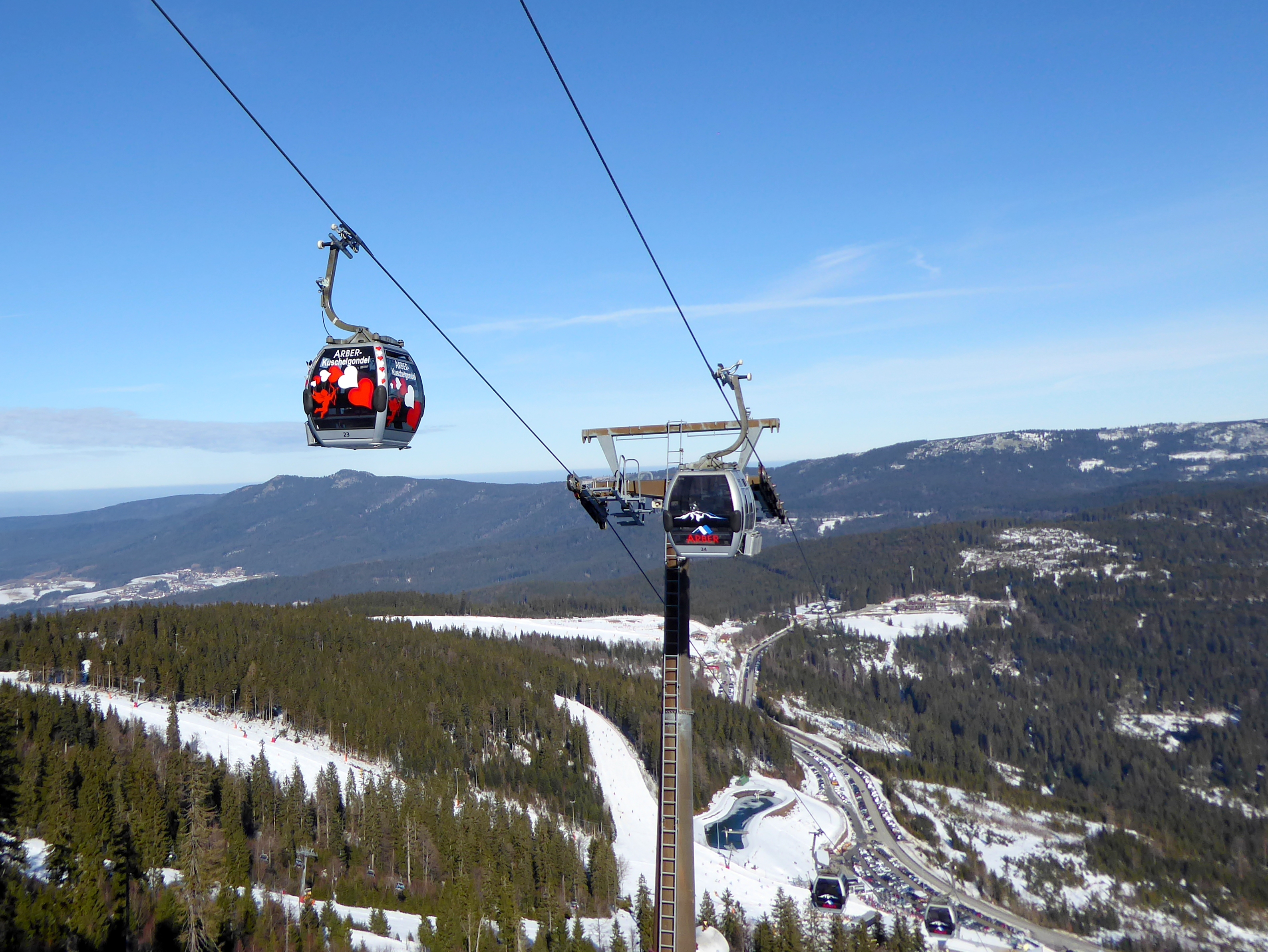 All lifts/cable cars at the ski resort Arber