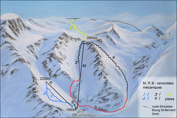 Ski resort Espace Super Saint-Bernard – Bourg-St-Pierre