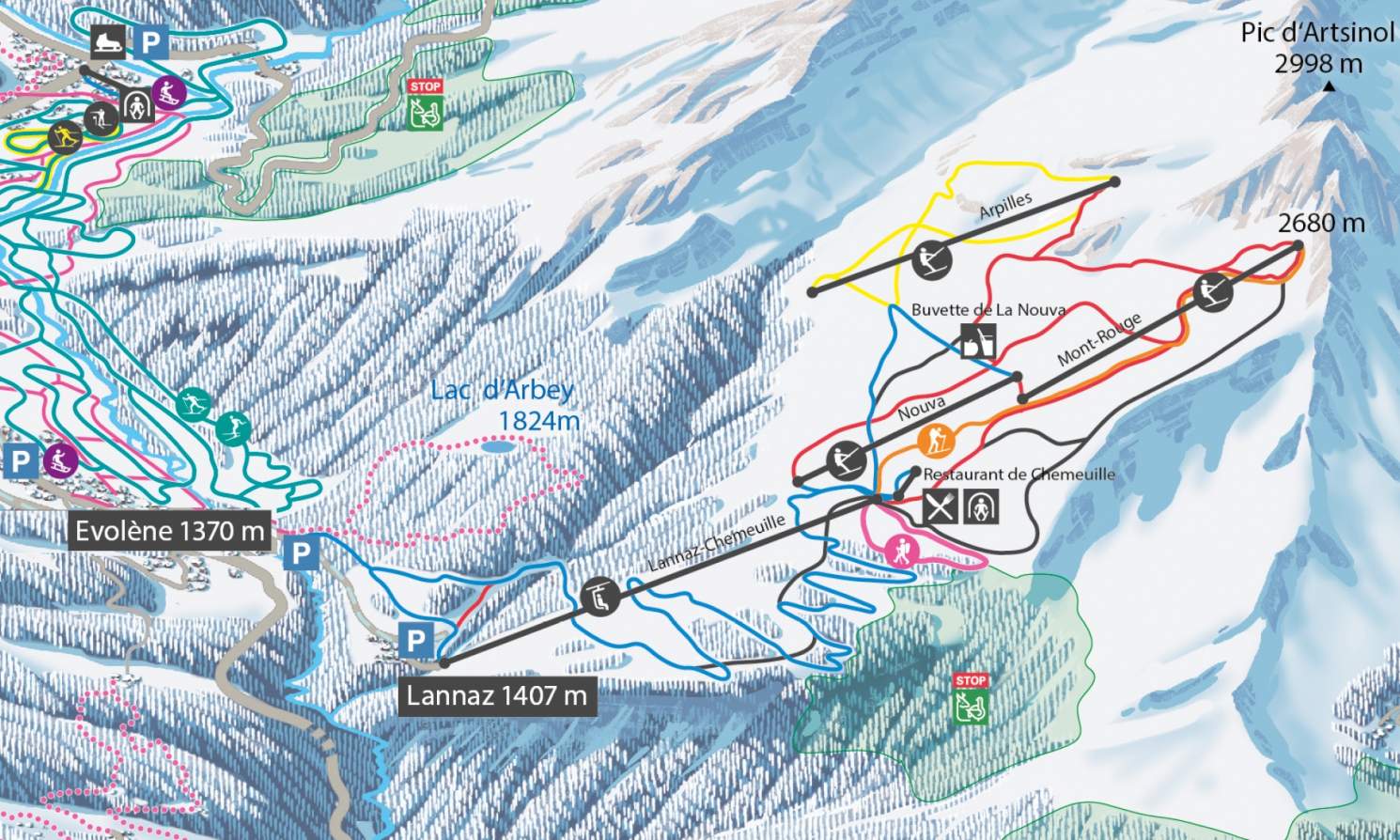Ski resort Evolène