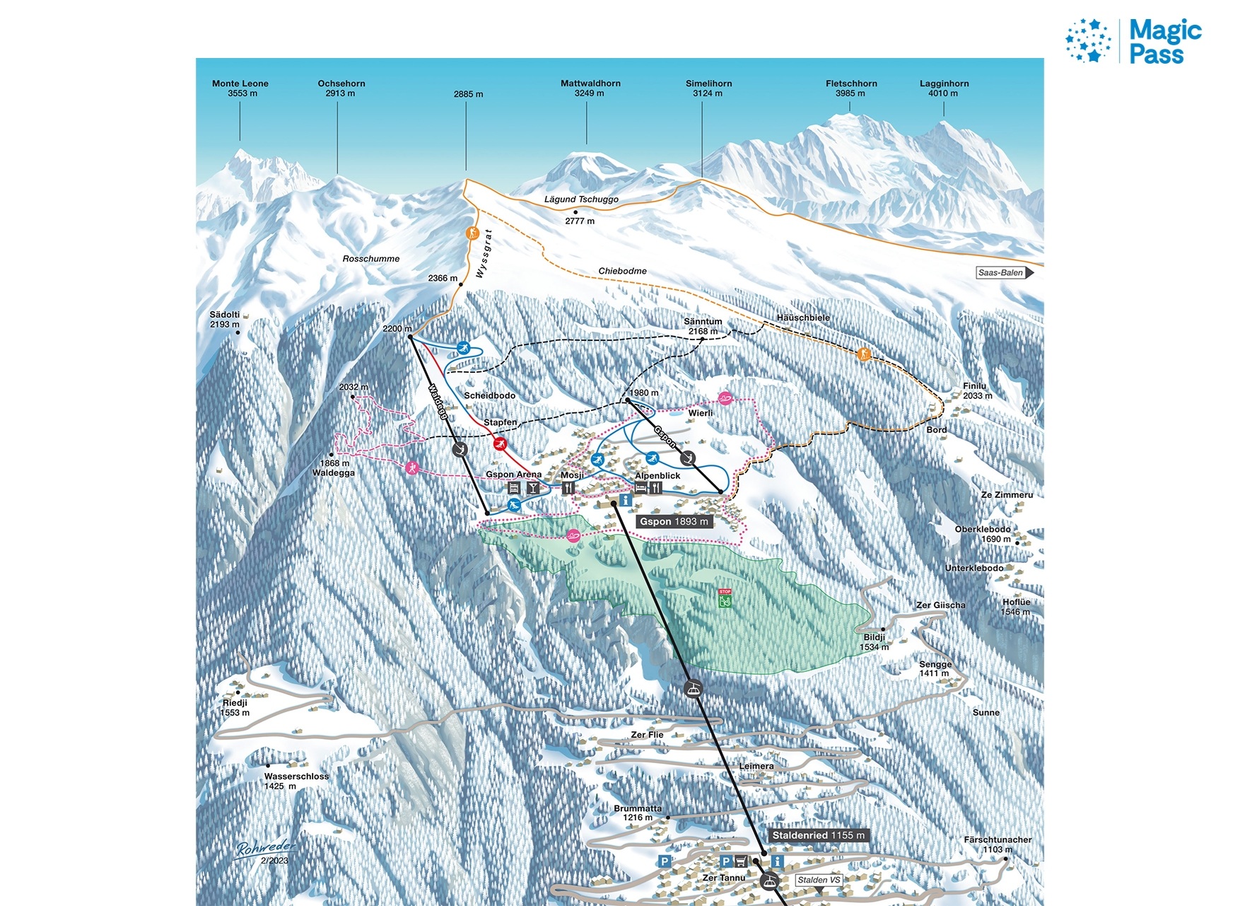Ski resort Gspon (Staldenried)