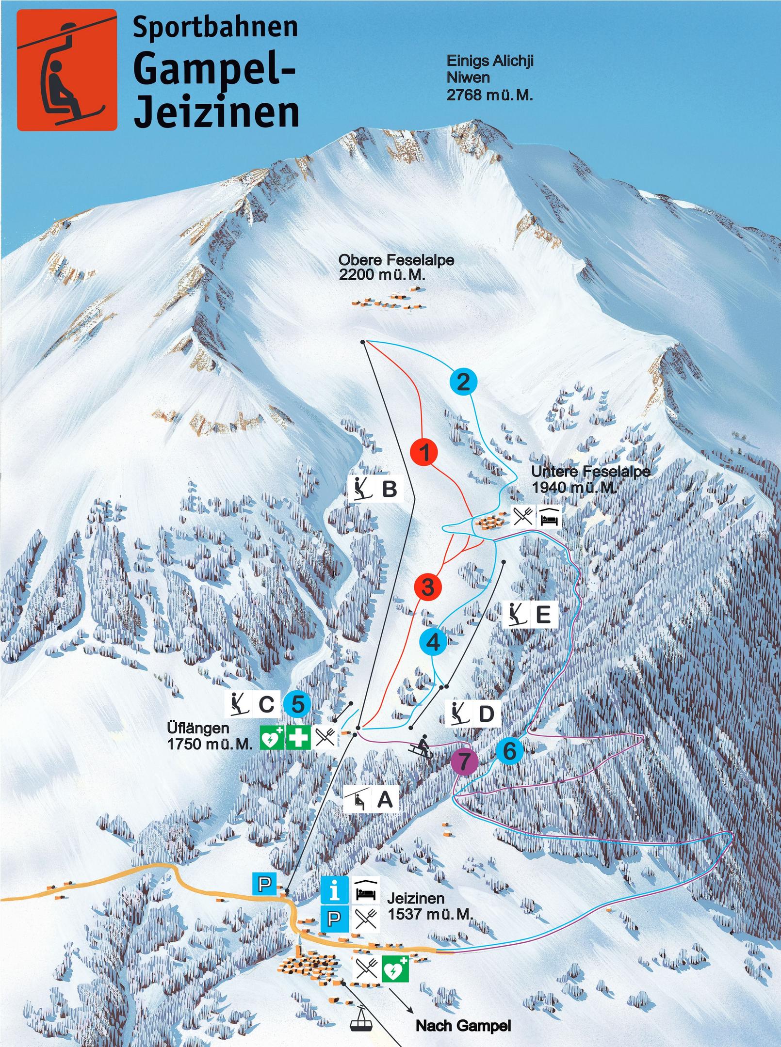 Ski resort Jeizinen Feselalp – Gampel/Steg