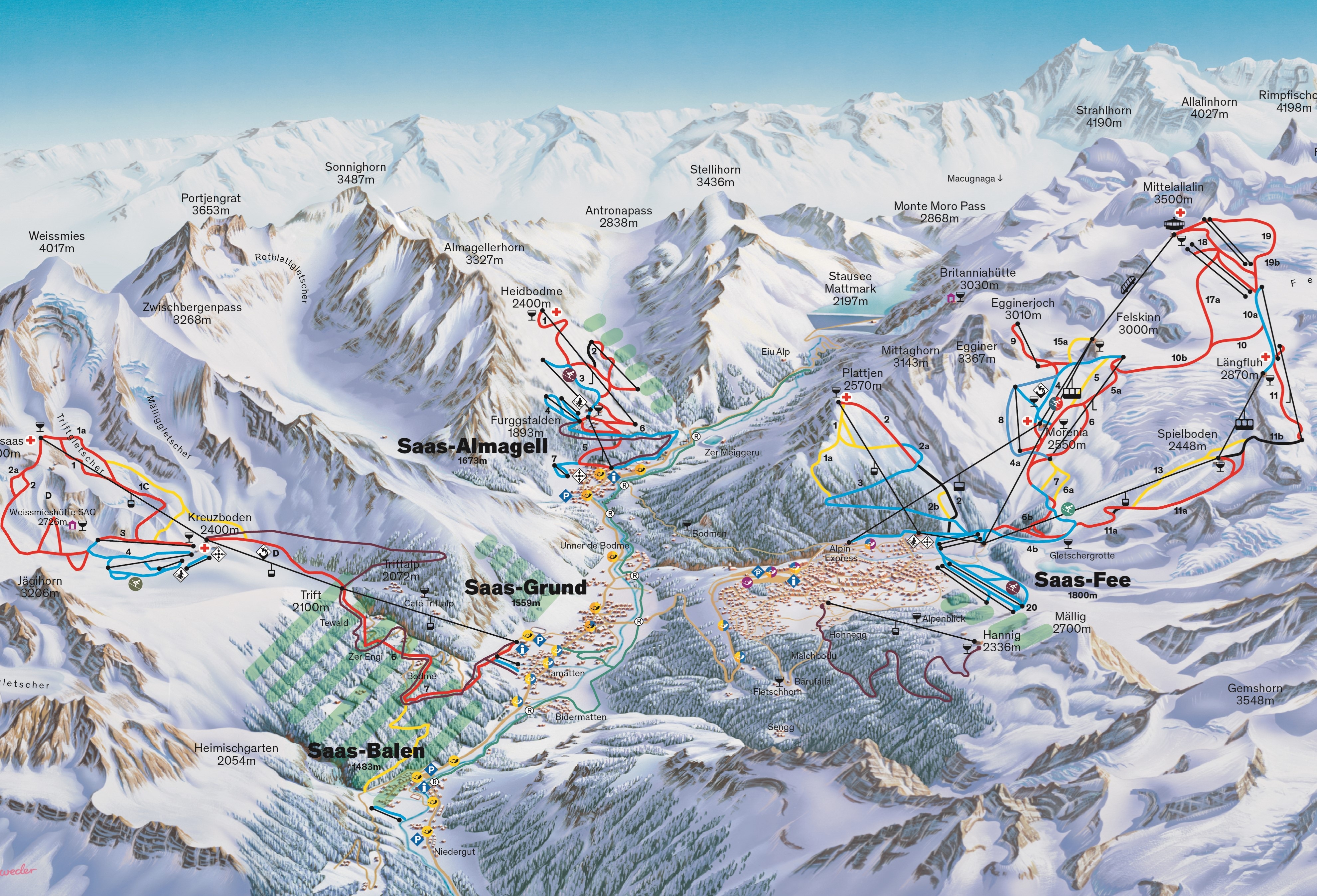 Ski resort Heidbodme – Saas-Almagell