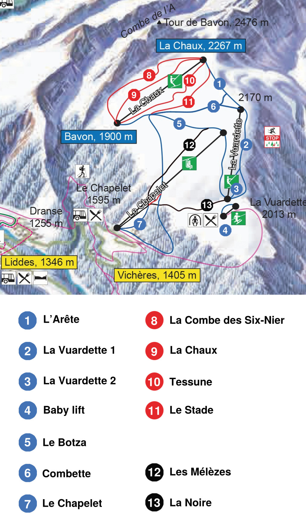Ski resort Vichères (Liddes)